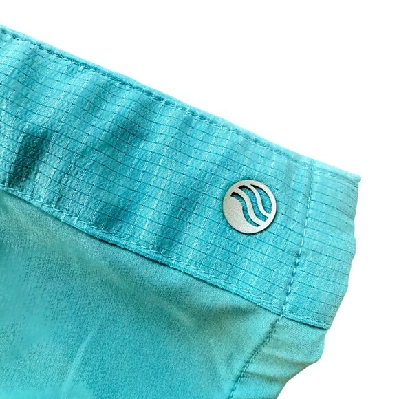 Barco One Wellness Womens Scrub Top Medium Aqua Blue Crossover V-Neck Short Slee - Picture 5 of 8